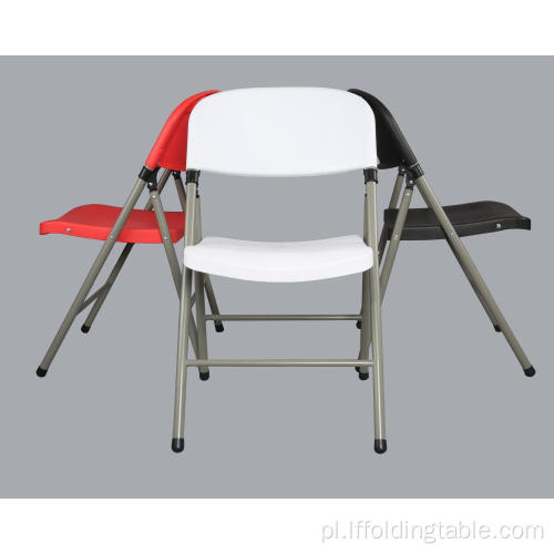 Krzesło składane z białego wtrysku PP